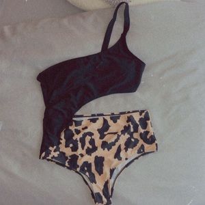 one shoulder one piece swimsuit